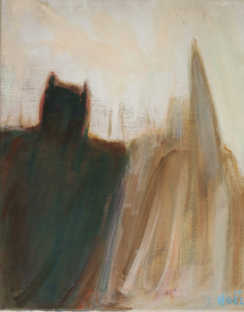 Saw Batman walking with the Klu Klux Klan,oil on linen,2014